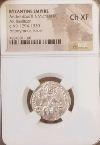 Byzantine Empire Michael Ix & Andronicus Ii Ngc Choice Xf Ancient Silver Coin