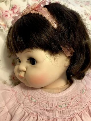 20 " Madame Alexander Vintage Puddin Baby Doll 1965 Brown Hair Eyes Re - Dressed