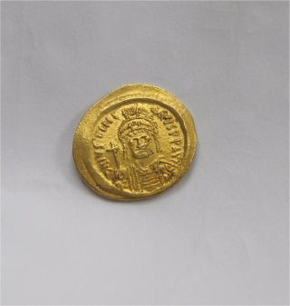 Justinian I Byzantine Empire Gold Solidus Constantinople XF (519 - 527 AD) 5