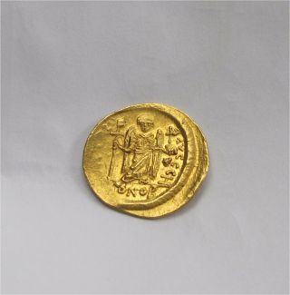 Justinian I Byzantine Empire Gold Solidus Constantinople XF (519 - 527 AD) 6
