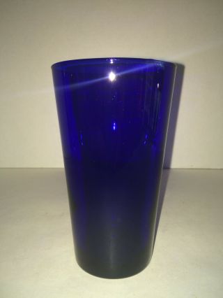 Vintage Libby Cobalt Blue Glass Marked " L " Measures 6 3/4 " Tall X 3 1/2 " Wide