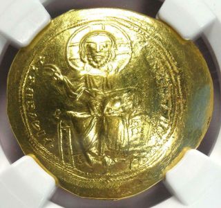 Isaac I Av Gold Histamenon Nomisma Christ Coin (1057 - 59 Ad) - Certified Ngc Au
