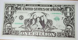 Alice Cooper 1973 Billion Dollar Babies 1 Billion Bill Album Lp Insert Only