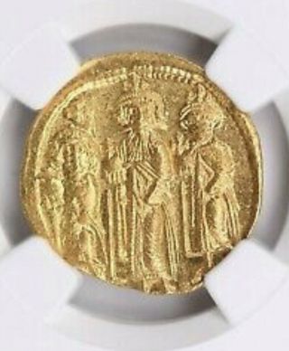1 Day Byzantine Gold Coin Heraclius And Sons Solidus Ad 632 - 641 Ms