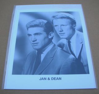Jan & Dean Surf Vintage Promo Press Photo 8x10 B&w - 1960 