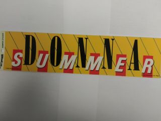 Rare Vintage 1982 Donna Summer Bumper Sticker