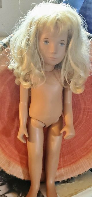 Vintage Sasha Doll 16 " Blonde School Girl 114s,  Silver Tag