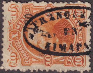 Mexico.  1878 - 1883.  10c.  Tula Sub Zimapan.  Taylor Th - 12/4.  Jc031