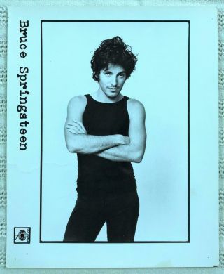 Bruce Springsteen Promo Press Photo 8x10 Black And White