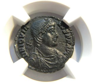 Jovian,  (ad 363 - 364) Roman Empire Ae3 (nummus) Ruled For 7.  5 Month - Ngc Ch Xf