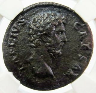 136 - 138 Ad Roman Empire Aelius Caesar Ae As Salus Coin Ngc Extremely Fine