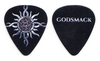 Godsmack Vip Tribal Sun Black Guitar Pick 2 - 2018 When Legends Rise Tour