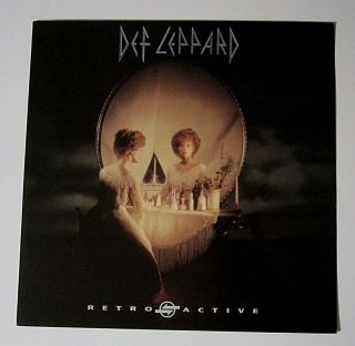 Def Leppard 1993 Double Sided Promo Album Flat Poster Retro Active