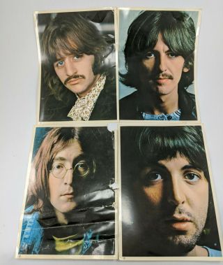 Vintage Beatles Lithograph Prints Official 8x10 John Lennon Paul Mccartney Ringo