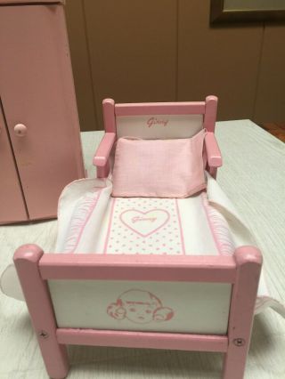 Vintage Vogue Ginny Doll Bed And Wardrobe,  Ginny Clothes And Ginnette Doll