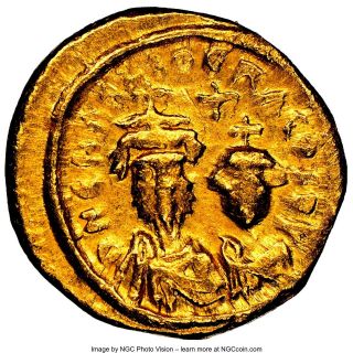 Ancient Coin Heraclius And Heraclius Constantine Ad 613 - 641 Gold Solidus Ngc Xf