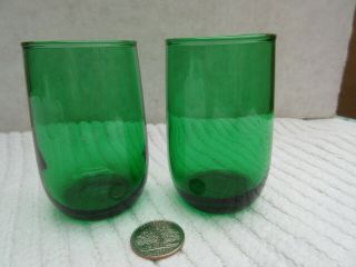 Forest Green,  Anchor Hocking 3 - 1/4 " Tall Small Juice Glasses,  Quantity Of 2