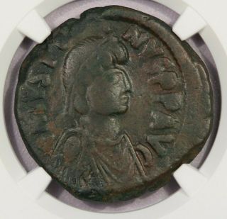 518 - 527 Ad Byzantine Empire Justin I Constantinople Ae Follis Ngc F B - 7