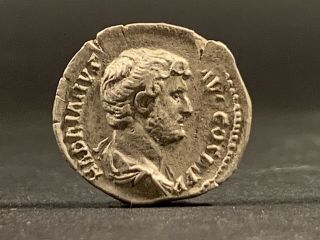 Vf Unresearched Ancient Roman Ar Silver Hadrian Denarius Coin
