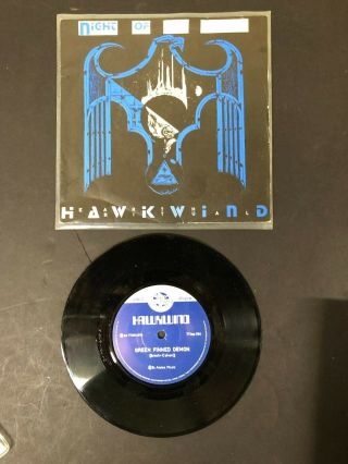 Hawkwind Night Of The Hawks 7 " Flickknife Records 1984 Lemmy Dave Brock