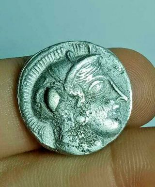 Unresearched Rare Ancient Greek Silver Coin Tetradrachm Athens Owl 5.  7g