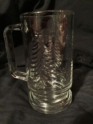 Vintage Christmas Glass tree crystal beer mug stein 3