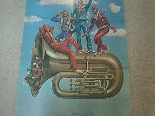 The Bee Gees & Peter Frampton Sgt Peppers Loney Hearts Club Poster 70s Vintage