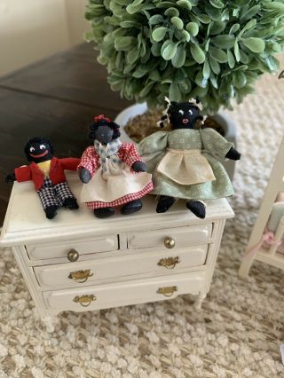 Miniature Vintage Dollhouse Childs Toy Little Girl Doll Artisan 1:12
