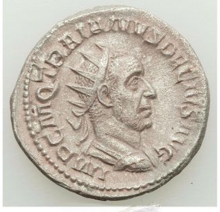 Roman Empire Trajan Decius 249 - 251ad 3rd Century Crisis Ar Antoninianus Vf Porus