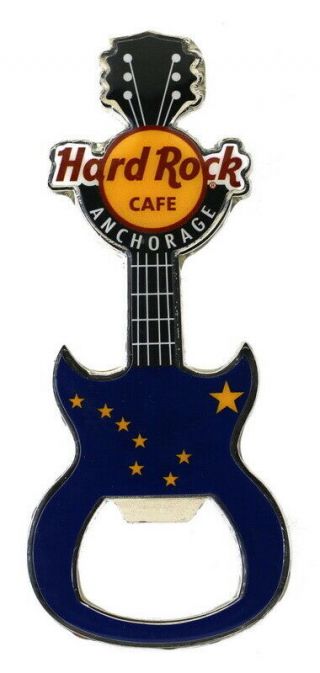 Hard Rock Cafe Anchorage State Flag Magnet Bottle Opener