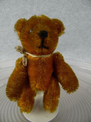 4 " Vintage Jointed Teddy Bear Dollhouse Size Miniature Teddy Bear