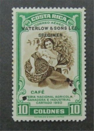 Nystamps Costa Rica Waterlow Color Proof Og Nh Only 100 Exist.  N6y1326