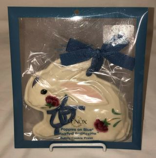 Lenox Poppies On Blue Barnyard Bunny Cookie Press Mold W/package
