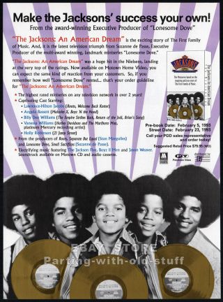 The Jacksons: An American Dream_original 1993 Trade Print Ad / Promo_michael