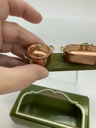 Dollhouse Miniature Bodo Hennig Set Of 2 Copper Pots 878