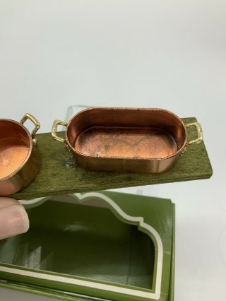 Dollhouse Miniature Bodo Hennig Set Of 2 Copper Pots 878 3