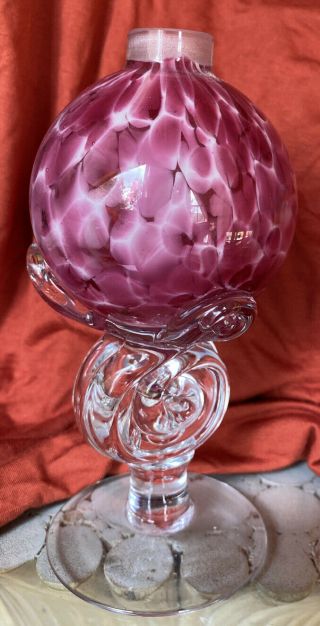 M Studio Vintage Blown Glass Bud Vase Pink Fuchsia