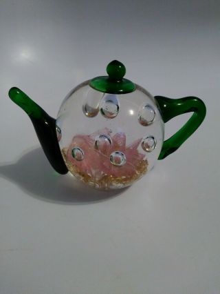 Dynasty Gallery Glass Paperweight Teapot - from Heirloom Collectables 2