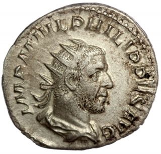 Roman Silver Coin Ar Antoninianus - Philip I - Felicitas (ric 31) 22mm 3,  75g