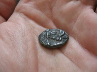 LYDIA CROESUS ANCIENT GREEK SILVER 1/3 STATER 560 - 546 B.  C.  4,  45 gr.  LION & BULL 3