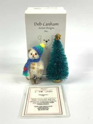 Deb Canham Artist Design Plum Hot Edition Miniature Mohair Mouse Boxed