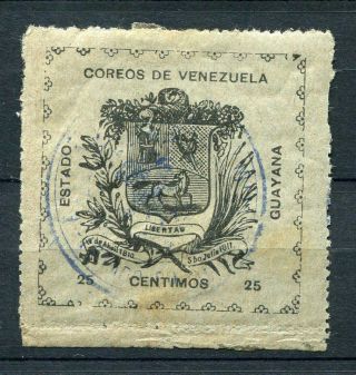 Venezuela 1903 Local Stamp For State Of Guayana Sc 13a Probably Forgery Sku 842