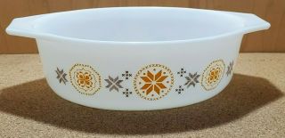 Vintage Pyrex Town & Country 043 1.  5 Qt Oval Casserole Dish