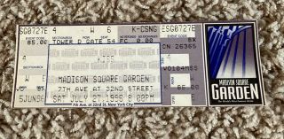 Kiss Rare Concert Ticket Stub Madison Square Garden 07/27/1996