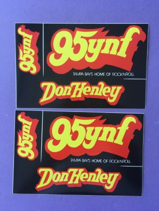 2 Don Henley 95 Wynf Tampa Florida Radio Station Bumper Sticker Eagles Drummer