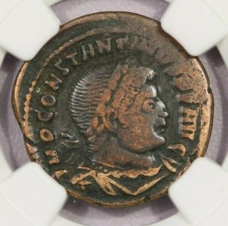 307 - 337 Ad Roman Empire Constantine I Bi Nummus Rome Ngc Ch F B - 10