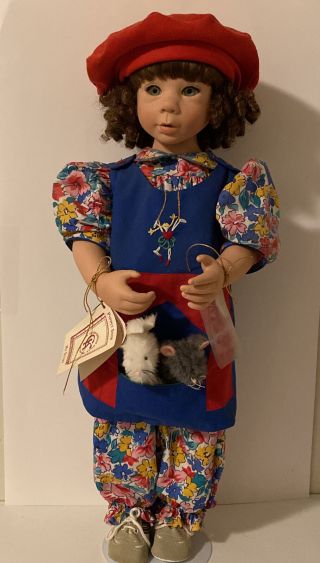 Vintage Julie Good Kruger Artist Doll Puppet Show Clown Vinyl Doll
