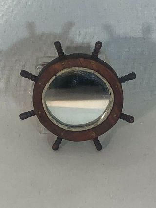 Dollhouse Miniture 1:12 Scale Ship Wheel Mirror By Nantasy Fantasy Nautical
