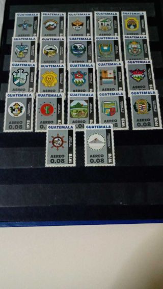 Guatemala : Set Complete 22 Different Stamps Lot 1