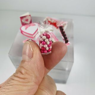 8 Pc Artisan Dollhouse Miniature Valentine’s Day Bakery Assortment 1/12 Scale 3